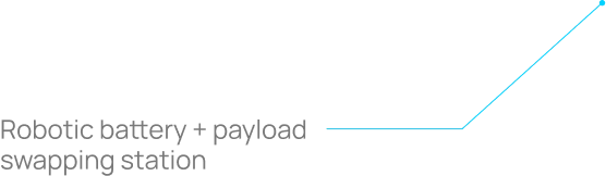 Robotic battery + payload swapping station
