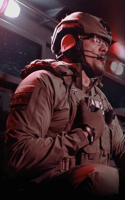 Operator using equipment